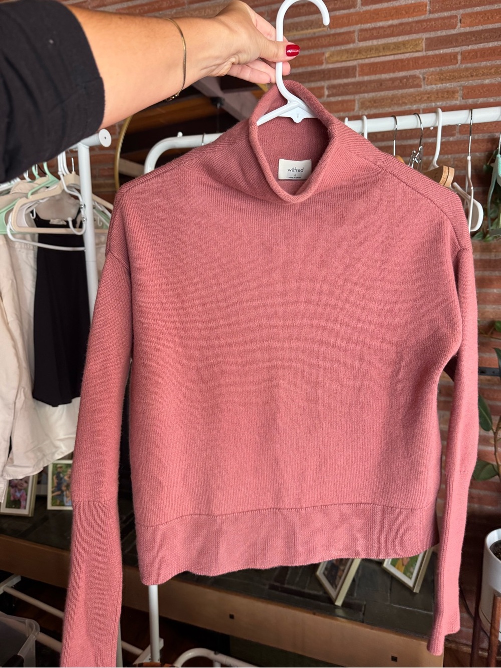 Wilfred Rose Mauve Turtleneck Sweater